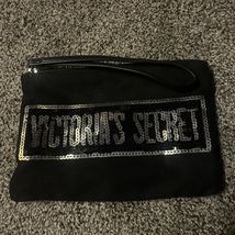Victoria&#39;s Secret Women&#39;s Wrist Bag Wristlet Wallet Sequined Logo Black ... - €10,28 EUR