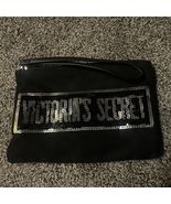 Victoria&#39;s Secret Women&#39;s Wrist Bag Wristlet Wallet Sequined Logo Black ... - $218.29 MXN