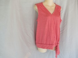 Cable &amp; Gauge top cross-over V neck Large coral sleeveless banded  tie - £10.30 GBP