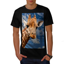 Giraffe Sky Wild Animal Shirt Blue Safari Men T-shirt - $12.99