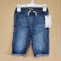Hudson Kids Denim Pull-On Shorts Fringe Drawstring Pockets Elastic Waist... - $21.28
