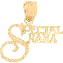 14K Gold Special Nana Charm Grandma 15mm FindingKing - £42.61 GBP