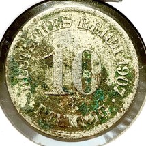 1907 Germany 10 Pfennig Coin - 9170 - $56.26 MXN