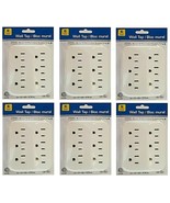 6x Electrical Extension Grounded 6 Outlet Plug Wall Taps Indoor Use Whit... - $40.60 CAD