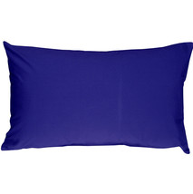 Caravan Cotton Royal Blue 12x19 Throw Pillow, with Polyfill Insert - £19.73 GBP