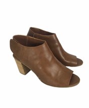 Mossimo Womans Shoes Size 9.5 Brown Open Toe Heel Snap Closure 3&quot; Heel  - $19.49