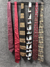 Lot Of 6 Mens Silk Neckties Multicolor Holiday Nautica RBM UNICEF 48”-60... - $43.39