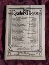 Readers Digest January 1933 Ed Wynn Robert Ripley Stephen Leacock Upton Close - £9.85 GBP