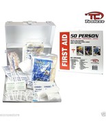OSHA ANSI 50 Person First Aid Kit Bandages Ointment Guide Home Office 51... - $28.04