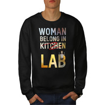 Wellcoda Lab Woman Scientist Mens Sweatshirt, Funny Casual Pullover Jumper - £23.72 GBP+