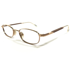 Morel Eyeglasses Frames OGA 802 DO001 Brown Gold Oval Full Rim 48-20-140 - £69.59 GBP