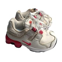 Nike Shox Baby Infant Girls Size 5 Pink White Lace Tie Up Sneaker Shoes - £23.25 GBP