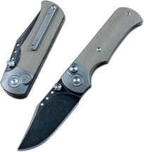 TWOSUN Folding Knife D2 Black Blade TC4 Titanium TS338 USA Shipping - £146.22 GBP