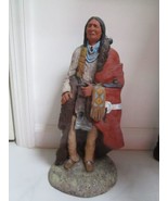 Daniel Monfort sculpture 1989 Native American warrior 13&quot; signed [aP-Q] - $271.56 CAD