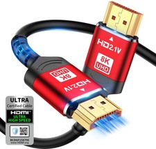 6.6FT 2M 8K 10K HDMI 2.1 Cable 48Gbps Ultra High Speed HDMI Cable Braide... - £12.62 GBP