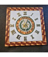 Cherokee Nation Seal Clock 1987 Jess Vann Art Handmade 8x8 Folk Wall Clo... - $1,813.47 MXN