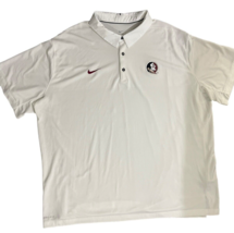 Florida State Seminoles Nike Dri-Fit White Polo Shirt Men’s Size 3XL - £25.72 GBP