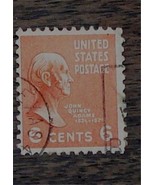 Nice Vintage Used United States John Quincy Adams 6 Cents Stamp, GOOD COND - $4.04 CAD
