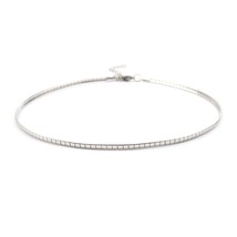 304 Stainless Steel Choker Necklace Silver Color Rectangle For Women Men Party C - £13.00 GBP