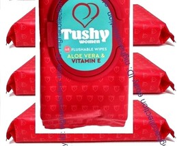 ( 4 PACK ) Tushy Women Aloe Vera &amp; Vitamin E 48-ct/pack Flushable Wipes ... - $19.79