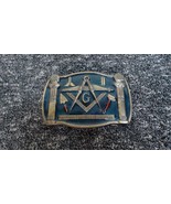 Mason Masonic Freemason Green Epoxy Belt Buckle Great American Buckle Co... - $20.32 CAD
