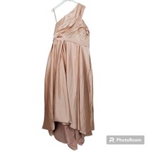 Hebeos ALine Princess Satin Sleeveless Ruched One-Shoulder Sweep Train 2... - $222.75