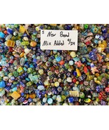 *~130~ Piece Glass Beads 3oz+Millefiori Mixed Lot #5 Craft Jewelry!!!!! - £12.91 GBP