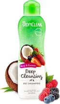 Deep Cleansing Deodorizing Natural Pet Dog Shampoo Berry &amp; Coconut 20 oz Natural - £18.10 GBP