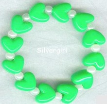 Hearts Delight Boutique Kids Beaded Bracelet Green - $6.99