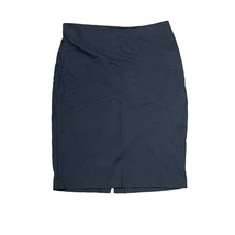 Cato Women Black Pencil Mini Skirt Pull On Career Lined Stretch Slit Bac... - $19.79