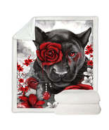 Art Painting Ruby Rose Panther and Hummingbird Throw Blanket - $55.90+