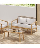 Acacia Wood Patio Conversation Set w/ Coffee Table - $608.61 CAD