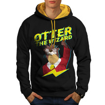 Wellcoda Otter Harry Mens Contrast Hoodie, Wizard Magic Casual Jumper - £31.46 GBP