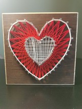Heart String Art, Hand Made, Signed - $39.40 CAD