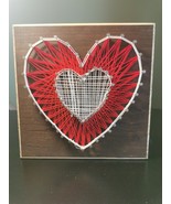 Heart String Art, Hand Made, Signed - $29.00