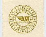 UTA Brunch Menu French Airline Papeete Compass Rose Cover  - $27.72