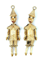 14k Yellow-Gold Lot of Two Articulating Tin-men w/ 0.80ct Emeralds 14.4 ... - $32,945.52 MXN