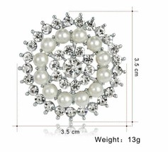 Vintage Look Silver Plated LUCKY Flower Brooch Suit Coat Broach Collar P... - $14.72