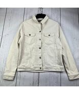 Mavi Small Printed Classic Fit Stretchable Denim Jeans Jacket White Wome... - $97.71 CAD