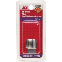 Smith-Cooper 1/2 in. MPT Stainless Steel Square Head Plug - $23.99 CAD