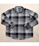 Woolrich Men&#39;s Black &amp; Gray Plaid Flannel Button Shirt - Size 2XL - $475.03 MXN