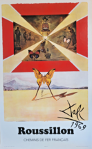 Salvador Dali - Affiche Originale - Sncf - Roussillon - 1969 - Rare - £119.90 GBP
