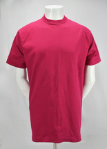 Vintage Fruit Of The Loom  single stitch blank Fuchsia USA Made T Shirt XL - £17.56 GBP