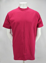 Vintage Fruit Of The Loom  single stitch blank Fuchsia USA Made T Shirt XL - £17.36 GBP