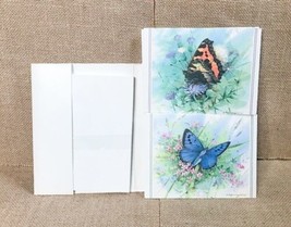 Vintage Fleetwood Butterfly Note Cards w Envelopes Artist Gordon Beningf... - $11.88