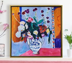 100% Hand painted Henri Matisse Vase with Two Handles Painting, high-quality rep - $79.89