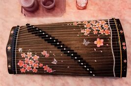 Guzheng portable zither Painted peach blossom pattern 69cm 21 strings Ch... - $658.00