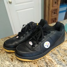 Rare Reebok Pittburgh Steelers NFL Official Shoes 12 Shoes Black Yellow - $74.25