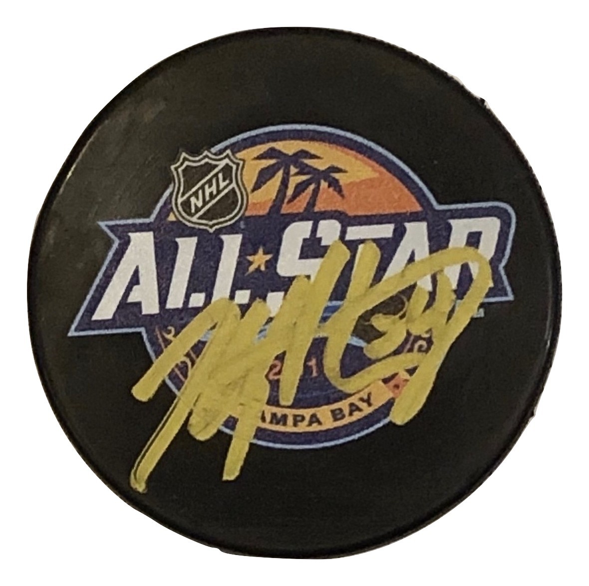Primary image for KRIS LETANG Autograph Hand SIGNED 2018 ALL-STAR PUCK PENGUINS w/COA & CUBE