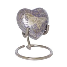 Heart Shaped Cremation Urn - Miniature Keepsake Urn Purplish Blue/Indigo... - £58.61 GBP